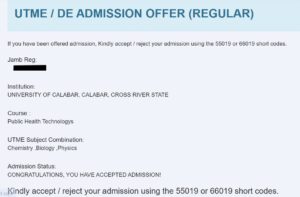 JAMB CAPS ADMISSION