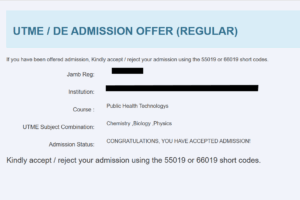Admission list