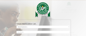 JAMB Matriculation list 2025