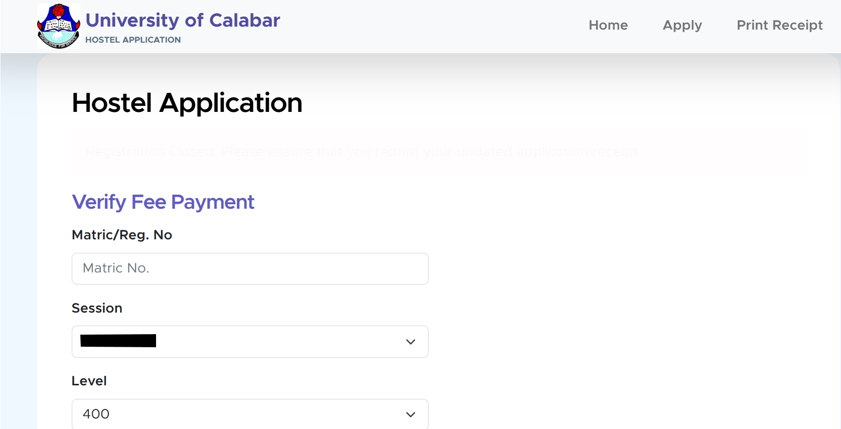 How to Apply For UNICAL Hostel Accommodation 2025/2026