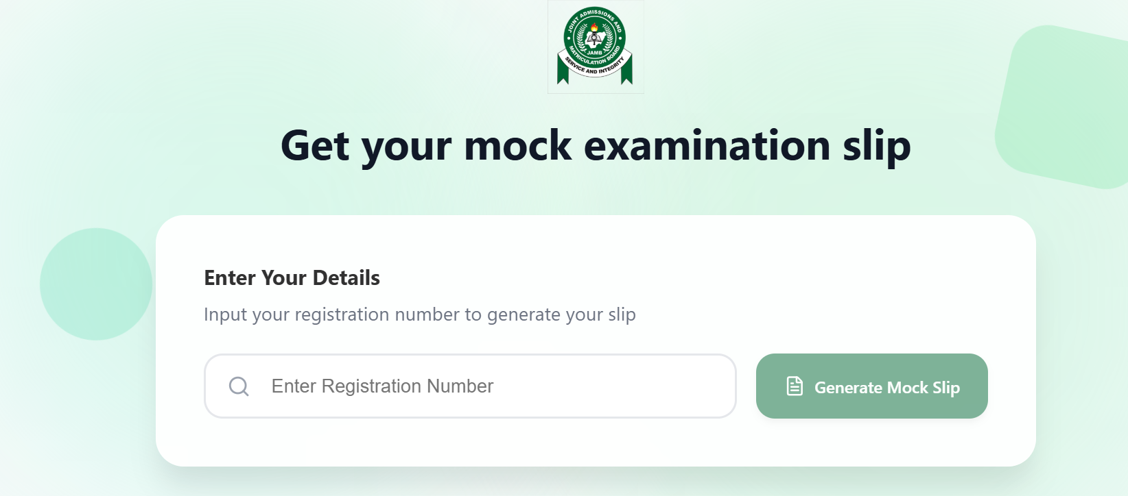 How to Reprint JAMB Mock Exam Slip 2026/2027
